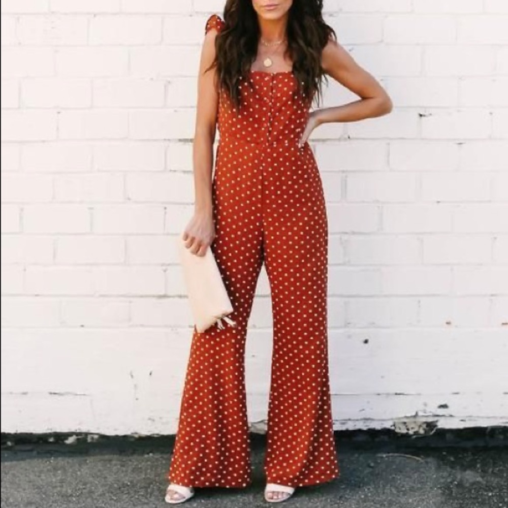 Vici Madelyn Polka Dot Jumpsuit
